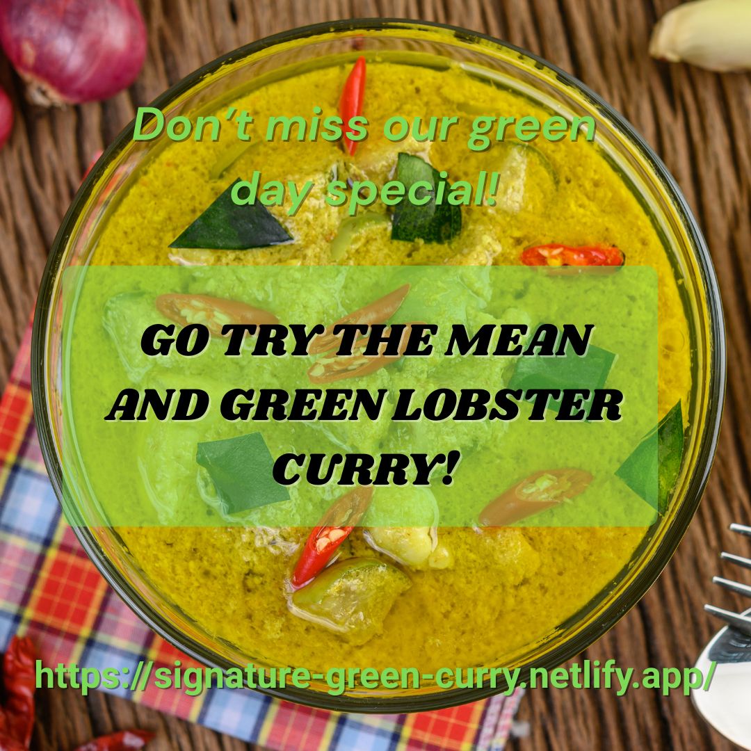 the great green mean lobster curry